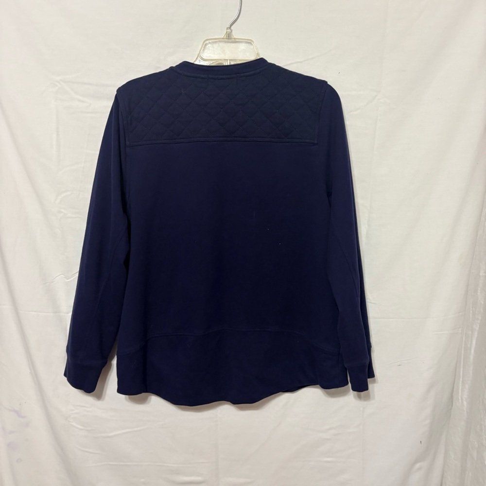 Lauren Ralph Lauren Active quilted full-zip jacket in navy blue. - Picture 3 of 9